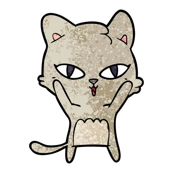Векторная Иллюстрация Мультяшной Кошки — стоковый вектор