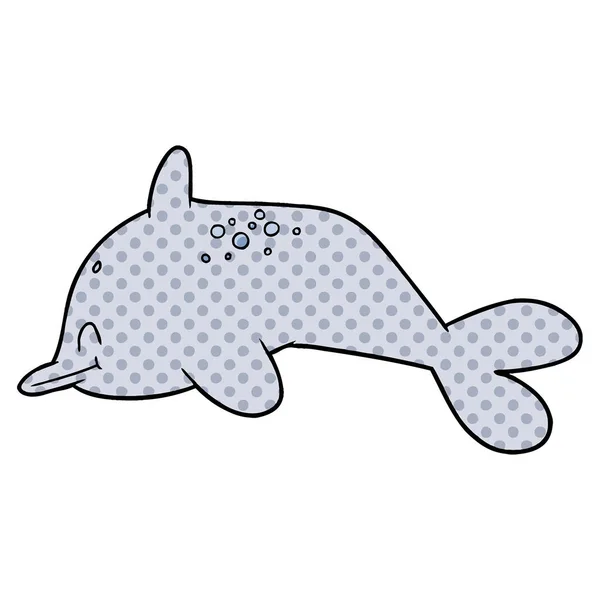 卡通海豚矢量插画 — 图库矢量图片