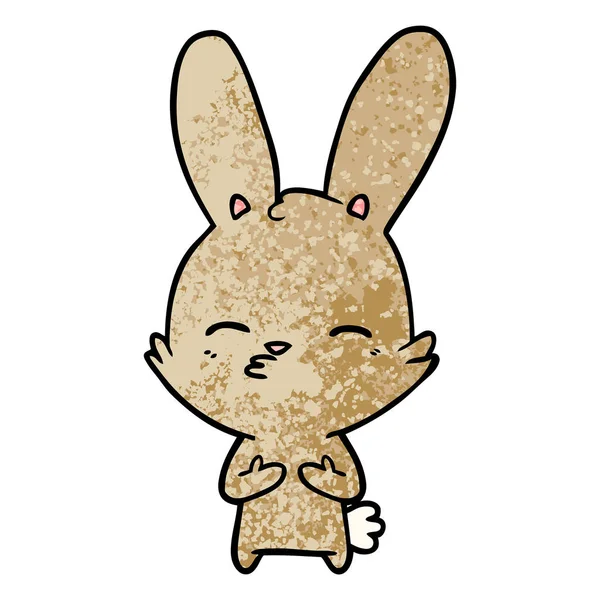 Illustration Vectorielle Dessin Animé Lapin Curieux — Image vectorielle