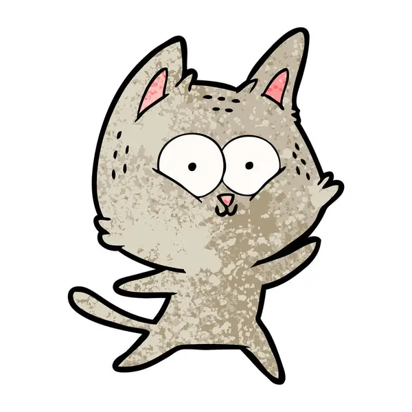 Vector Ilustración Dibujos Animados Gato — Vector de stock