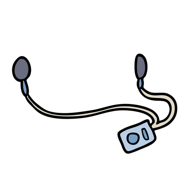 Ilustración Vectorial Auriculares Dibujos Animados — Vector de stock