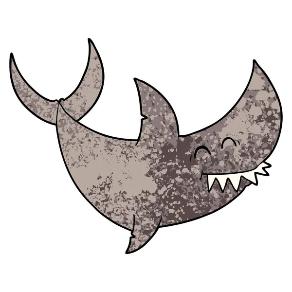 Векторная Иллюстрация Мультяшной Акулы — стоковый вектор