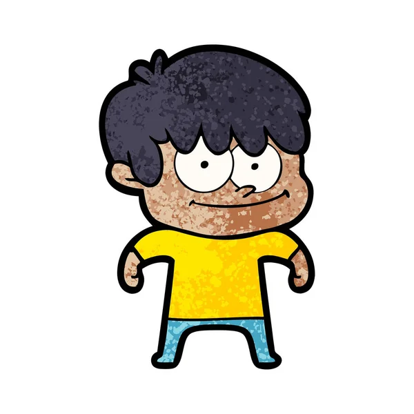 Ilustración Vectorial Hombre Dibujos Animados Feliz — Vector de stock