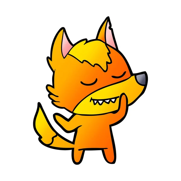 Vektor Illustration Der Fuchs Cartoon Figur — Stockvektor