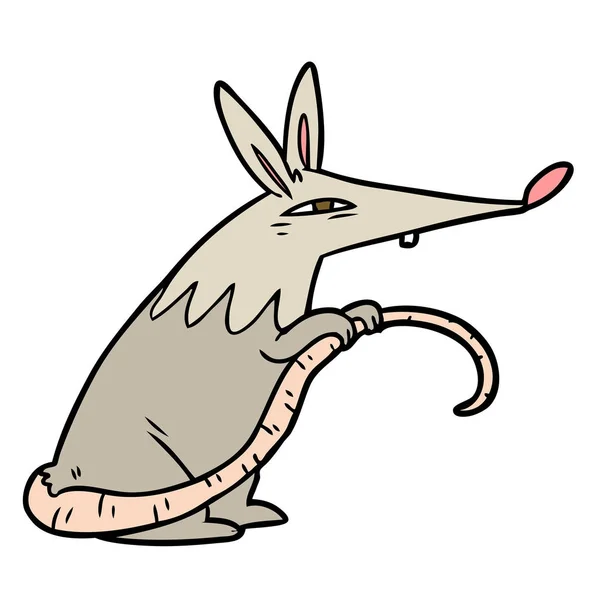 Vektor Illustration Von Cartoon Hinterhältige Ratte — Stockvektor