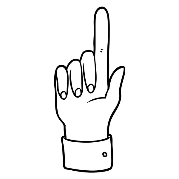 Vectorillustratie Van Cartoon Wijzende Hand — Stockvector