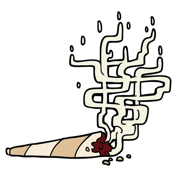 Cartoon Marijuana Joint Vector Illustration — Stock Vector