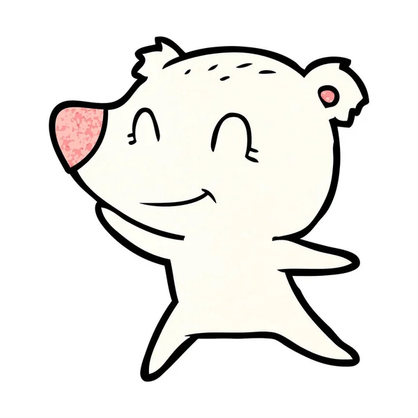 Vector Illustration Polar Bear Cartoon — 스톡 벡터