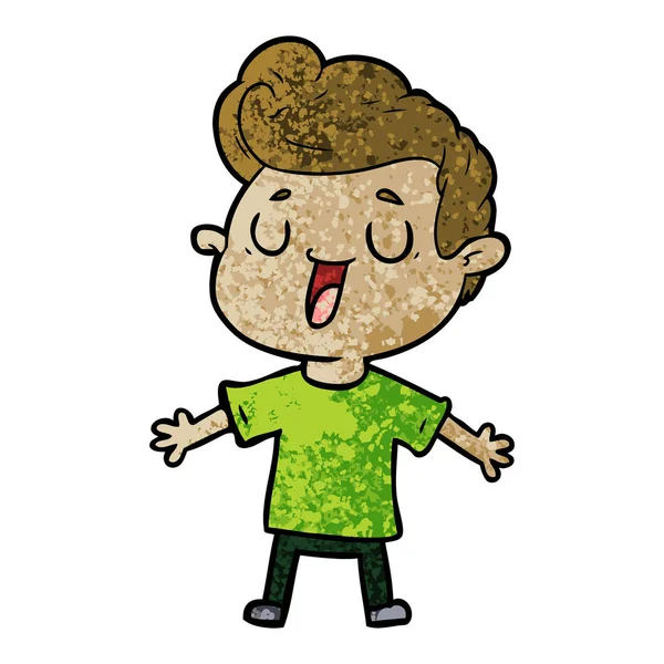 Ilustración Vectorial Hombre Dibujos Animados Feliz — Vector de stock