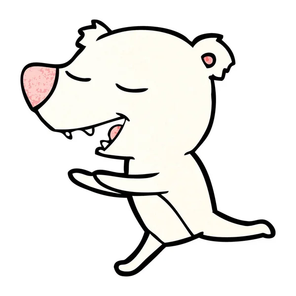 Vector Illustration Polar Bear Cartoon - Stok Vektor