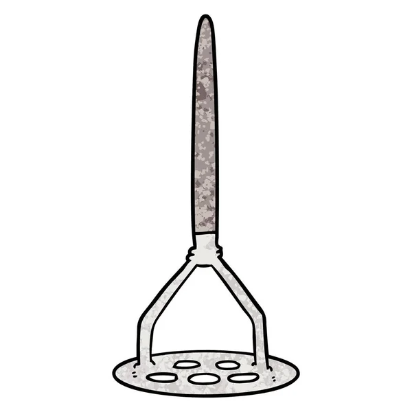 Vektorillustration Tecknad Potatis Masher — Stock vektor