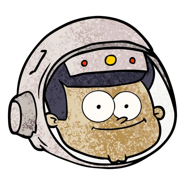 Gambar Vektor Dari Wajah Astronot Kartun - Stok Vektor