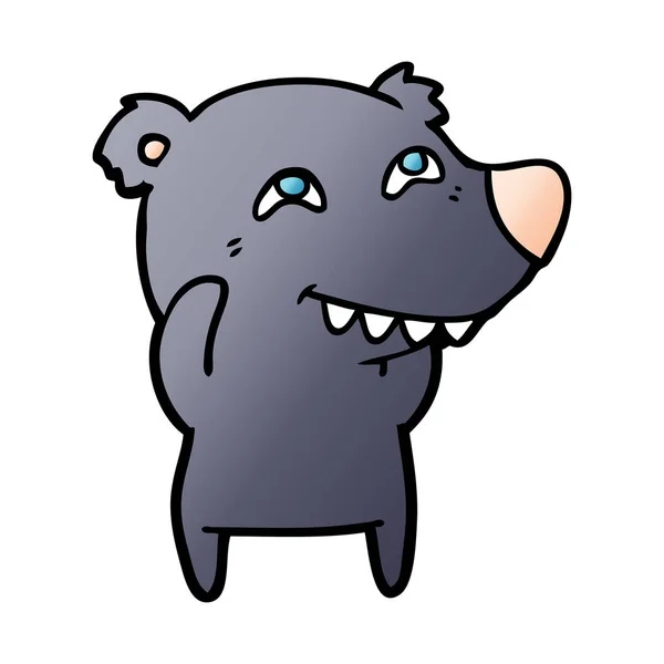 Vector Illustration Bear Cartoon Chraracter — Stock Vector
