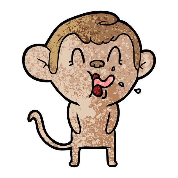 Vektorová Ilustrace Kreslené Opice — Stockový vektor