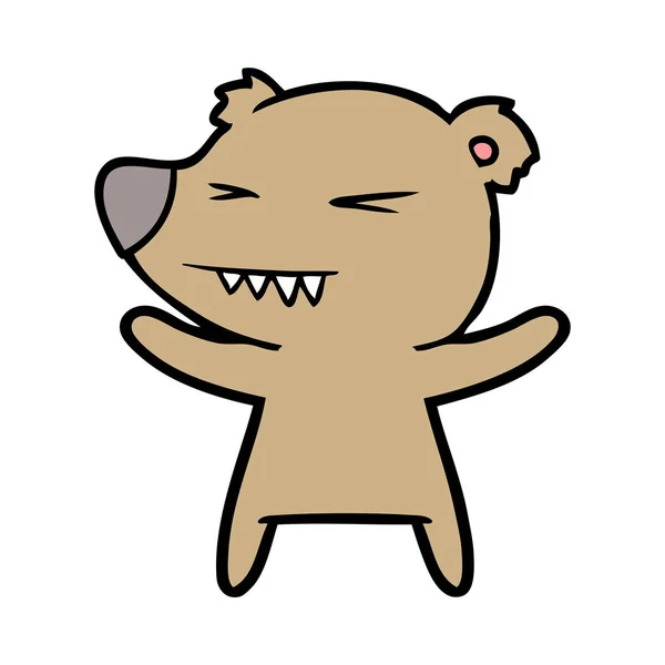 Vector Ilustración Oso Dibujos Animados Chraracter — Archivo Imágenes Vectoriales