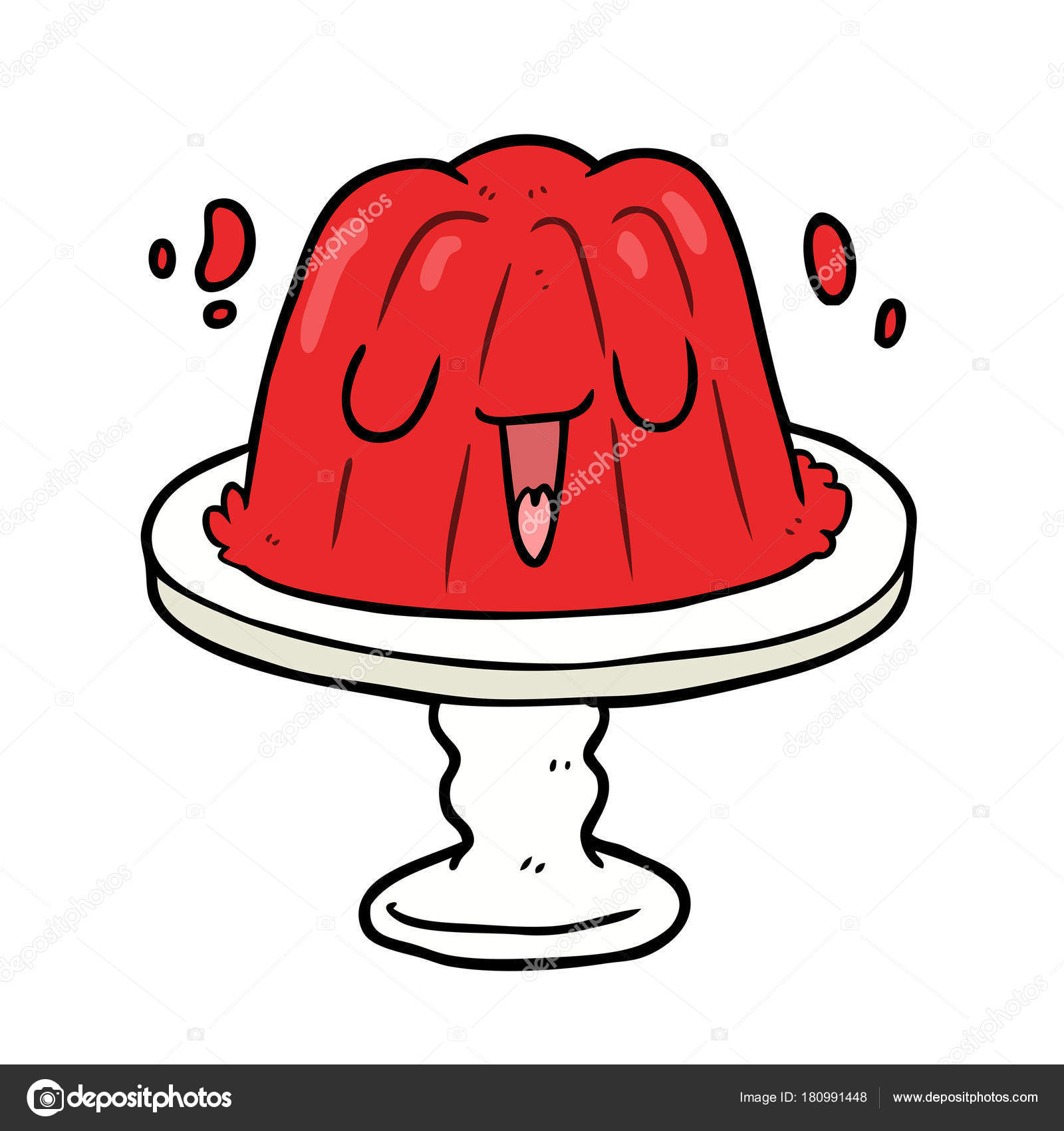 Cartoon Jelly Plate Wobbling Stock Illustration by ©lineartestpilot ...