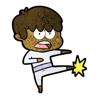 Çizgi film çocuğunun vektör çizimi