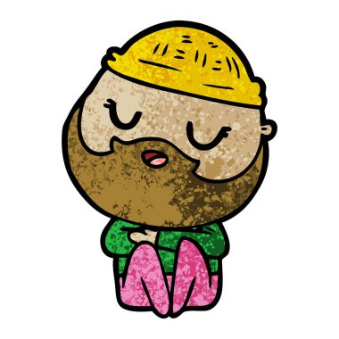 Sakallı çizgi film adamı.