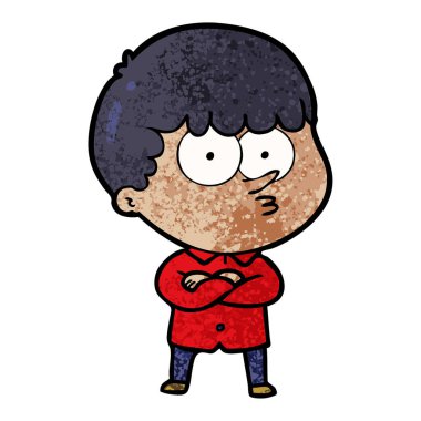 vektör çizim karikatür meraklı çocuk