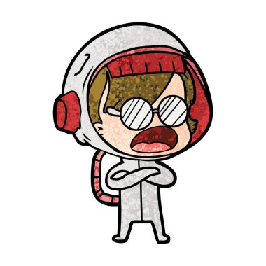 çizgi film astronot kadın açıklayan