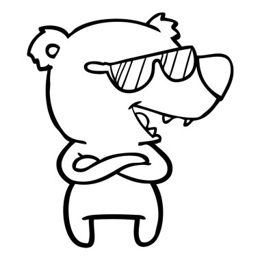 Çizgi film ayısının vektör çizimi