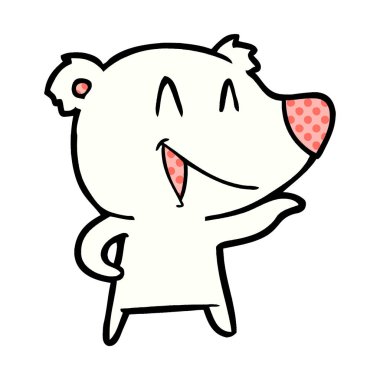 Kutup Ayısı Çizgi Filminin Vektör İllüstrasyonu