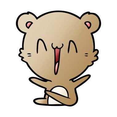 ayı çizgi film chraracter vektör çizim