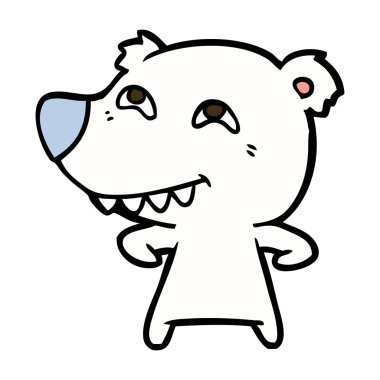 Kutup Ayısı Çizgi Filminin Vektör İllüstrasyonu