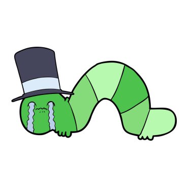 Caterpillar üzüntülerini obsessing çizgi film