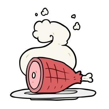 vektör çizim karikatür pişmiş et