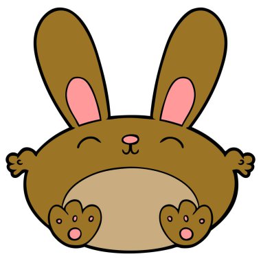 Çizgi film tavşanının vektör çizimi