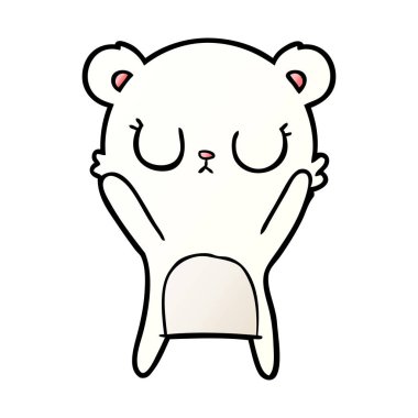 Kutup Ayısı Çizgi Filminin Vektör İllüstrasyonu