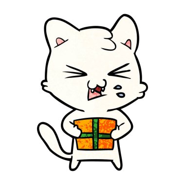 Çizgi film kedisinin vektör çizimi