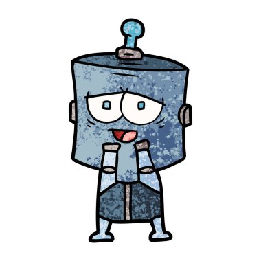 Çizgi film robotunun vektör çizimi