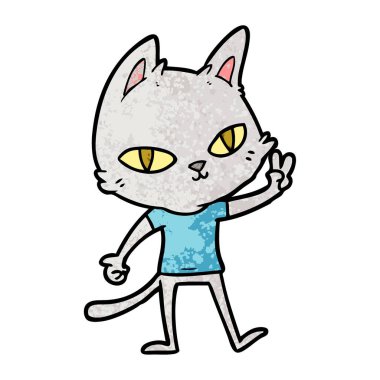 Çizgi film kedisinin vektör çizimi