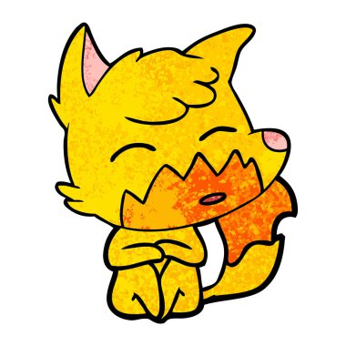 Tilki çizgi film karakteri vektör çizim