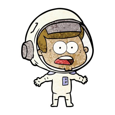 Çizgi film astronotunun vektör çizimi