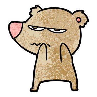 kızgın ayı karikatür vektör çizim