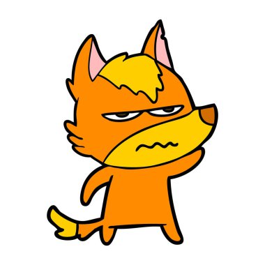 Tilki çizgi film karakteri vektör çizim