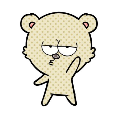 ayı çizgi film chraracter vektör çizim