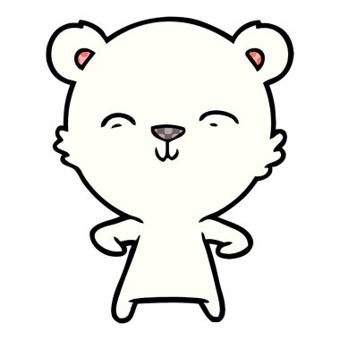 Kutup Ayısı Çizgi Filminin Vektör İllüstrasyonu