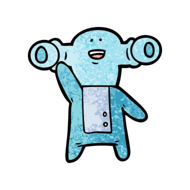 sallayarak dostu karikatür uzaylı