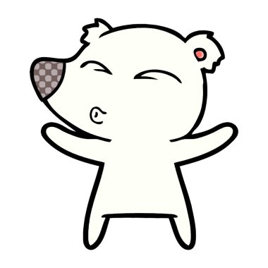 Kutup Ayısı Çizgi Filminin Vektör İllüstrasyonu