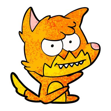 Tilki çizgi film karakteri vektör çizim