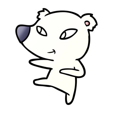 Kutup Ayısı Çizgi Filminin Vektör İllüstrasyonu