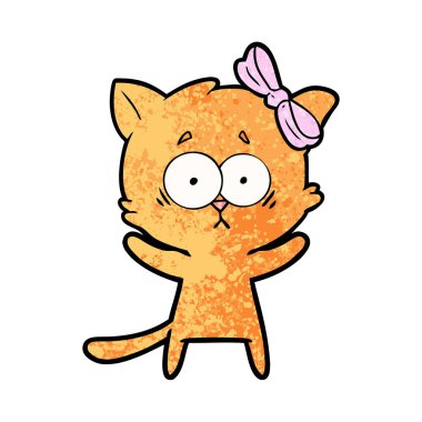 Çizgi film kedisinin vektör çizimi