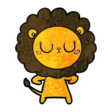 Çizgi film aslanının vektör çizimi