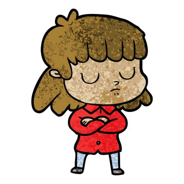 vektör çizim karikatür kayıtsız kadın