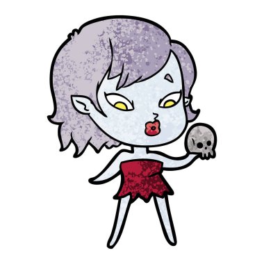 sevimli çizgi vampir kız