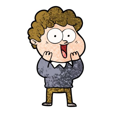 vektör çizim karikatür mutlu adam